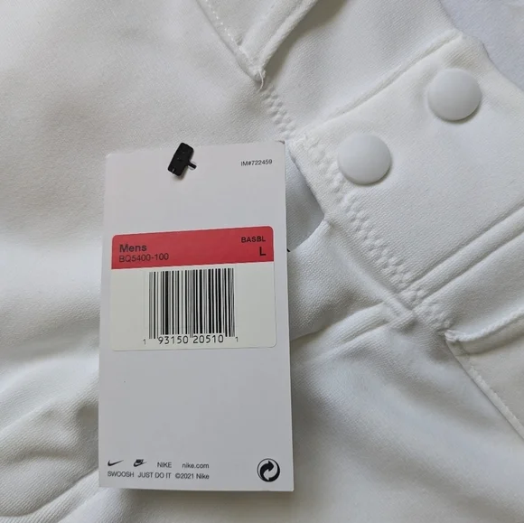 Nike Baseball Pants Men's Size XL Team Vapor Select White BQ5400-100 NEW - Picture 4 of 9
